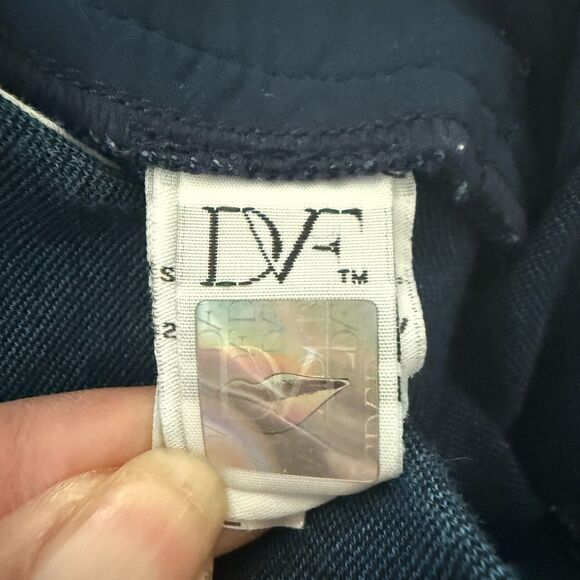 Diane von Furstenberg DVF Genesis Navy Blue Slim Slacks Pants Size 4 - Picture 4 of 9